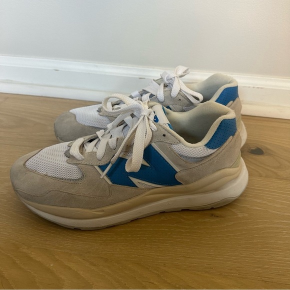 New Balance 57/40 Blue and Cream Sneakers - Mens 10